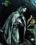 El Greco St Francis in Prayer before the Crucifix or Saint Francis Kneeling in Meditation oil painting